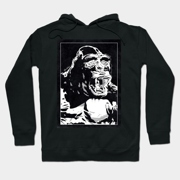 KING KONG (Black and White) Hoodie by Famous Weirdos